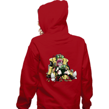 Load image into Gallery viewer, Secret_Shirts Zippered Hoodies, Unisex / Small / Red Robo Upgrade