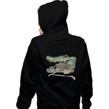 Load image into Gallery viewer, Secret_Shirts Zippered Hoodies, Unisex / Small / Black The Hand Gator