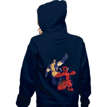 Load image into Gallery viewer, Secret_Shirts Zippered Hoodies, Unisex / Small / Navy Wolverine & Deadpool