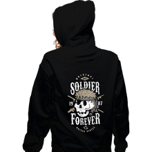 Load image into Gallery viewer, Shirts Zippered Hoodies, Unisex / Small / Black Soldier Forever
