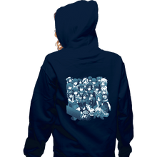 Load image into Gallery viewer, Secret_Shirts Zippered Hoodies, Unisex / Small / Navy Anime Night