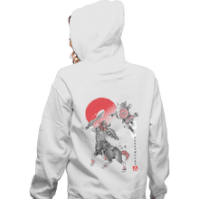Load image into Gallery viewer, Shirts Zippered Hoodies, Unisex / Small / White Battle In Death Mountain Sumi-e