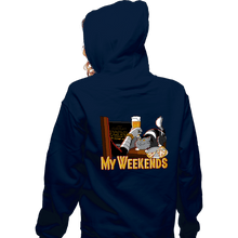 Load image into Gallery viewer, Daily_Deal_Shirts Zippered Hoodies, Unisex / Small / Navy My Weekends