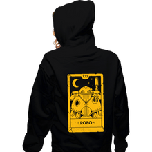 Load image into Gallery viewer, Shirts Zippered Hoodies, Unisex / Small / Black Robo Tarot Card