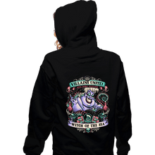 Load image into Gallery viewer, Daily_Deal_Shirts Zippered Hoodies, Unisex / Small / Black Villains Unite Ursula