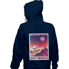 Load image into Gallery viewer, Shirts Zippered Hoodies, Unisex / Small / Navy Visit Arrakis
