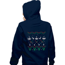 Load image into Gallery viewer, Secret_Shirts Zippered Hoodies, Unisex / Small / Navy A Rogue Christmas
