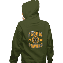 Load image into Gallery viewer, Shirts Zippered Hoodies, Unisex / Small / Military Green Joburg Prawns