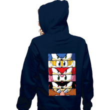 Load image into Gallery viewer, Daily_Deal_Shirts Zippered Hoodies, Unisex / Small / Navy Sonic Eyes