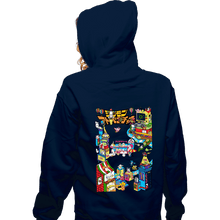 Load image into Gallery viewer, Shirts Zippered Hoodies, Unisex / Small / Navy Digital Friends