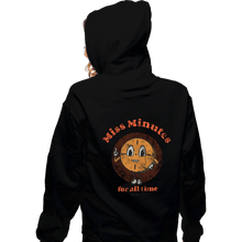 Load image into Gallery viewer, Shirts Zippered Hoodies, Unisex / Small / Black Miss Minutes