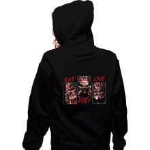 Load image into Gallery viewer, Daily_Deal_Shirts Zippered Hoodies, Unisex / Small / Black Eat Prey Love