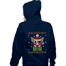 Load image into Gallery viewer, Shirts Zippered Hoodies, Unisex / Small / Navy Pet Christmas