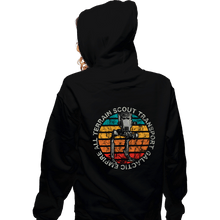 Load image into Gallery viewer, Shirts Zippered Hoodies, Unisex / Small / Black Retro AT-ST Sun