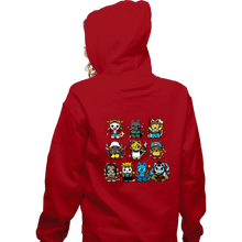 Load image into Gallery viewer, Daily_Deal_Shirts Zippered Hoodies, Unisex / Small / Red Pirate Kittens