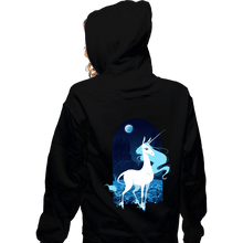 Load image into Gallery viewer, Secret_Shirts Zippered Hoodies, Unisex / Small / Black Last Unicorn Sale