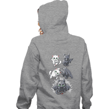 Load image into Gallery viewer, Shirts Zippered Hoodies, Unisex / Small / Sports Grey Night Fury Fusion