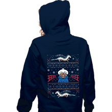 Load image into Gallery viewer, Shirts Zippered Hoodies, Unisex / Small / Navy Magical Japanese Folk Christmas Sweaters