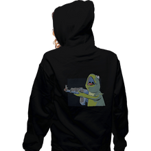 Load image into Gallery viewer, Shirts Zippered Hoodies, Unisex / Small / Black Frog Gun
