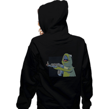 Load image into Gallery viewer, Shirts Zippered Hoodies, Unisex / Small / Black Frog Gun
