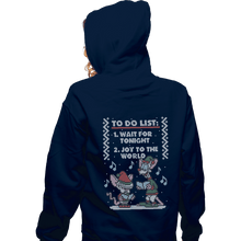 Load image into Gallery viewer, Shirts Zippered Hoodies, Unisex / Small / Navy Christmas List