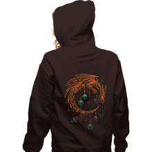 Load image into Gallery viewer, Daily_Deal_Shirts Zippered Hoodies, Unisex / Small / Dark Chocolate Draconic Dice Keeper
