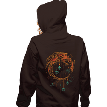 Load image into Gallery viewer, Daily_Deal_Shirts Zippered Hoodies, Unisex / Small / Dark Chocolate Draconic Dice Keeper