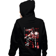 Load image into Gallery viewer, Daily_Deal_Shirts Zippered Hoodies, Unisex / Small / Black Chainsaw Sumi-E
