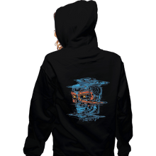 Load image into Gallery viewer, Shirts Zippered Hoodies, Unisex / Small / Black Glitchy Future

