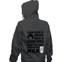 Load image into Gallery viewer, Daily_Deal_Shirts Zippered Hoodies, Unisex / Small / Dark Heather Drink Milk