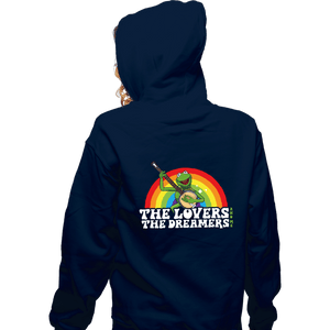 Daily_Deal_Shirts Zippered Hoodies, Unisex / Small / Navy Rainbow Connection