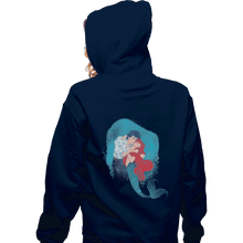 Load image into Gallery viewer, Shirts Zippered Hoodies, Unisex / Small / Navy Mermaid Kiss
