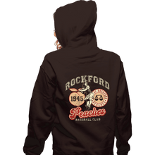 Load image into Gallery viewer, Daily_Deal_Shirts Zippered Hoodies, Unisex / Small / Dark Chocolate Rockford Peaches