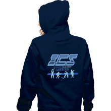 Load image into Gallery viewer, Shirts Zippered Hoodies, Unisex / Small / Navy Running Man ICS Legends