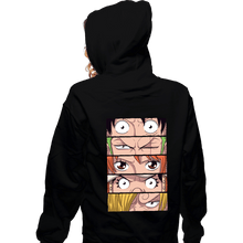 Load image into Gallery viewer, Daily_Deal_Shirts Zippered Hoodies, Unisex / Small / Black Straw Hat Eyes