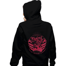 Load image into Gallery viewer, Shirts Zippered Hoodies, Unisex / Small / Black Flying Pig