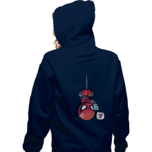 Load image into Gallery viewer, Shirts Zippered Hoodies, Unisex / Small / Navy Chibi Spider