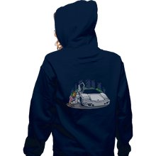 Load image into Gallery viewer, Shirts Zippered Hoodies, Unisex / Small / Navy Troy Wolf