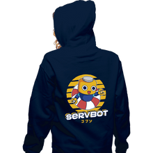 Load image into Gallery viewer, Shirts Zippered Hoodies, Unisex / Small / Navy Servbot Summer
