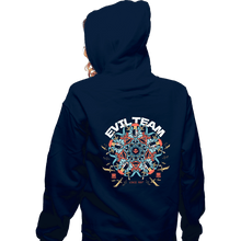 Load image into Gallery viewer, Daily_Deal_Shirts Zippered Hoodies, Unisex / Small / Navy Evil Team