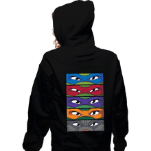 Load image into Gallery viewer, Daily_Deal_Shirts Zippered Hoodies, Unisex / Small / Black TMNT Eyes