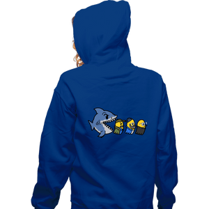 Daily_Deal_Shirts Zippered Hoodies, Unisex / Small / Royal Blue Jawsman
