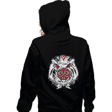 Load image into Gallery viewer, Shirts Zippered Hoodies, Unisex / Small / Black Forest Spirit Protector