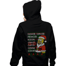 Load image into Gallery viewer, Daily_Deal_Shirts Zippered Hoodies, Unisex / Small / Black I'll Be Homer For Christmas