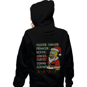 Daily_Deal_Shirts Zippered Hoodies, Unisex / Small / Black I'll Be Homer For Christmas