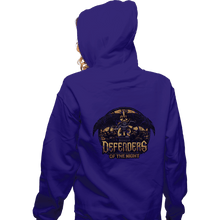Load image into Gallery viewer, Shirts Zippered Hoodies, Unisex / Small / Violet Defenders Of The Night