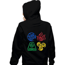 Load image into Gallery viewer, Secret_Shirts Zippered Hoodies, Unisex / Small / Black Four Nations