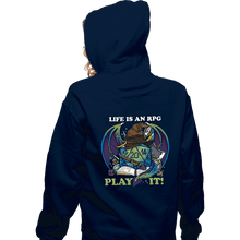 Load image into Gallery viewer, Shirts Zippered Hoodies, Unisex / Small / Navy Life Is An RPG