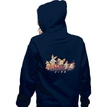 Load image into Gallery viewer, Shirts Zippered Hoodies, Unisex / Small / Navy Fire Friends