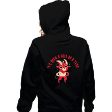 Load image into Gallery viewer, Secret_Shirts Zippered Hoodies, Unisex / Small / Black Hell Of A Year